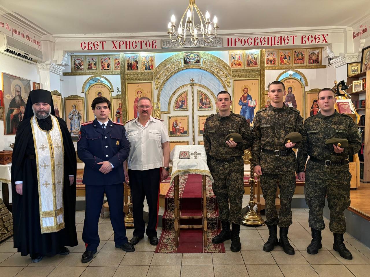 Участие иеромонаха Герасима (Вертея) в казачьем круге студенческой сотни СамГТУ