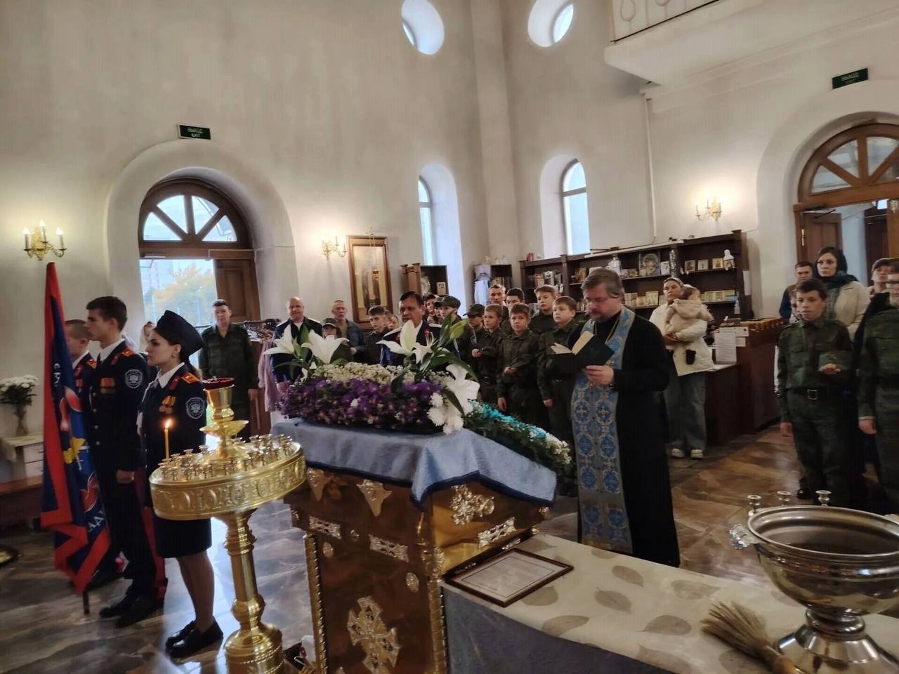 Принятие обещания кадетами Самарского казачьего корпуса